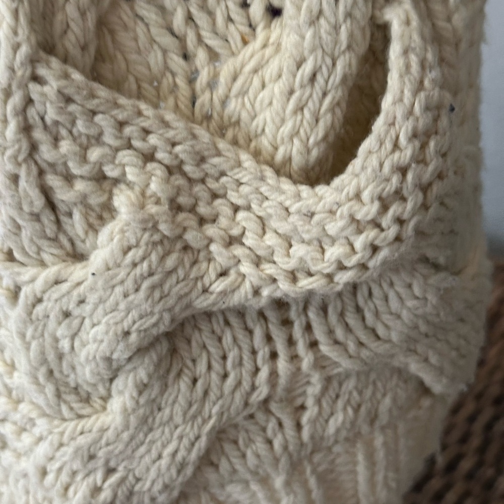Free People Cable Knit Hooded Sweater Vest Women Size M Hiking Cabin Western - Picture 5 of 9